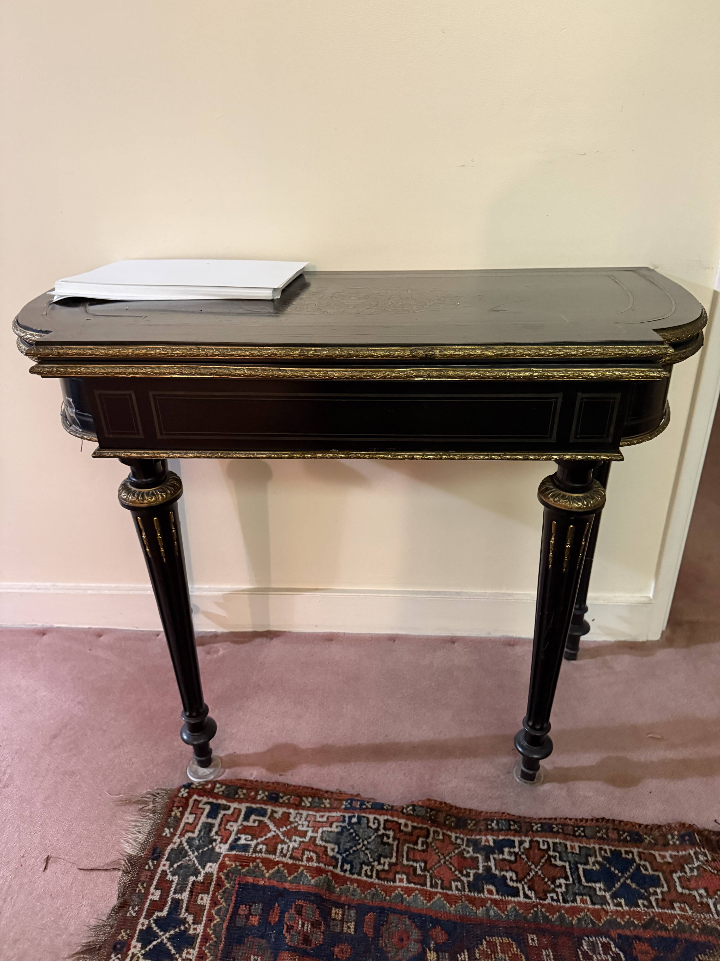 black half-moon table Napoleon III