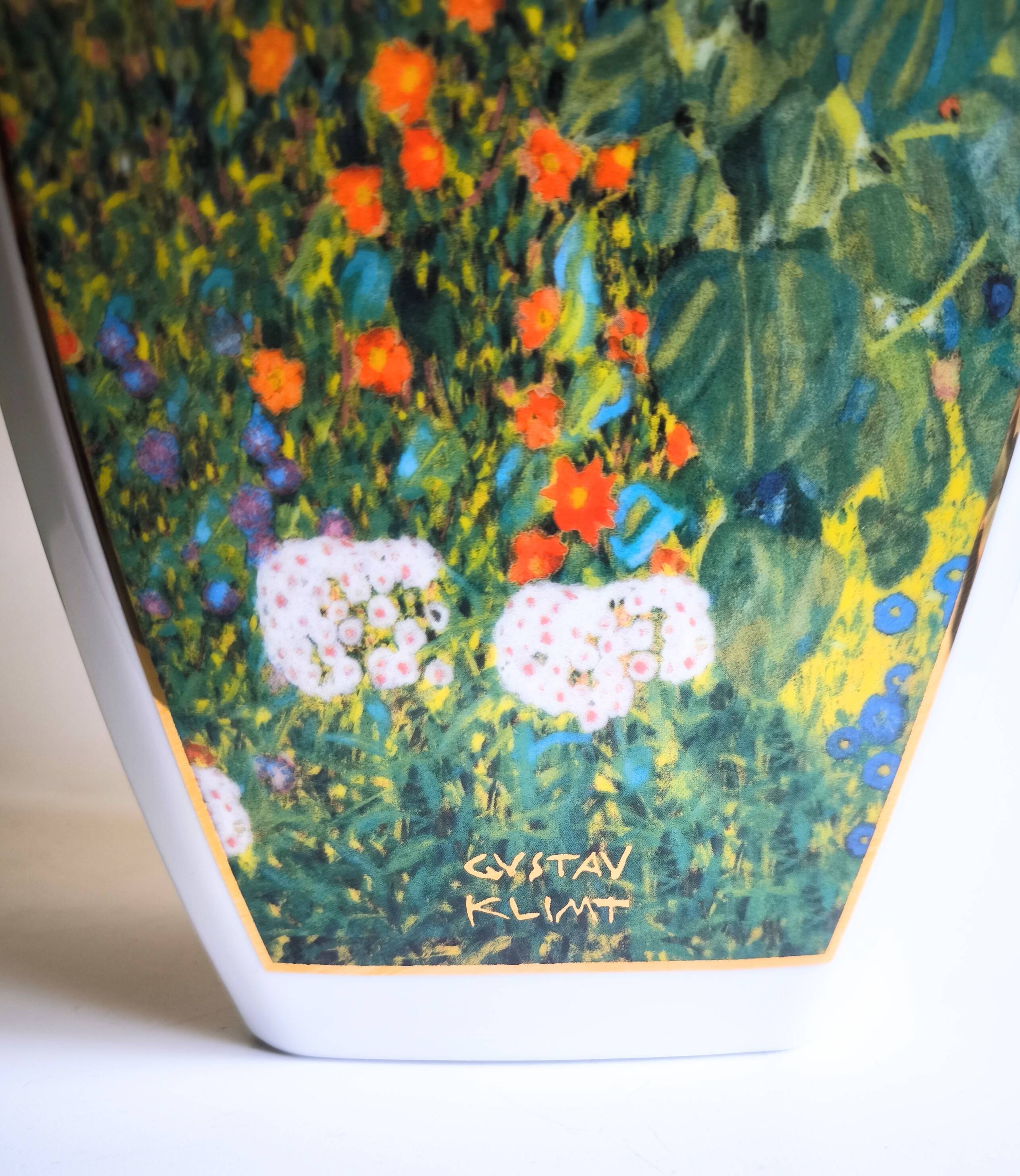Goebel porcelain vase - Gustav Klimt floral motifs Limited Edition