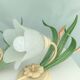 Appliques murales en forme de tulipe et feuillage