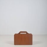 Danish magazine holder in solid teak, 1970s