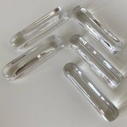 Set of five knife rests signed in crystal by the Daum Nancy house, 1960.