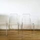 Paire de chaises en plexiglass transparent "Armet Italy"