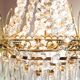 Swedish Gustavian style brass chandelier and 500 pendants circa 1960