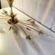 Lustre 8 brass lights and blown glass - 60s