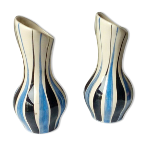 Paire de vases en faience