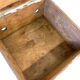 Coffre de voyage industriel vintage en bois vert