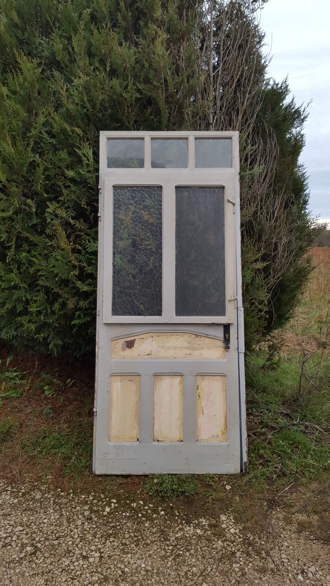 Carved old entrance door