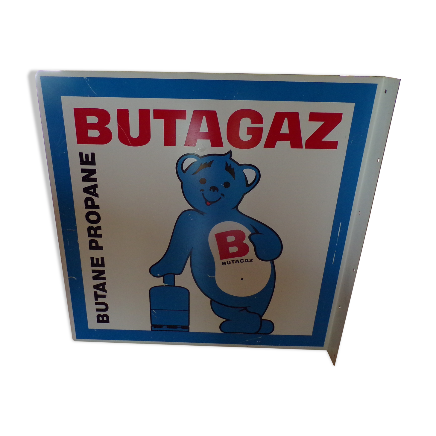 Advertising plate butagaz