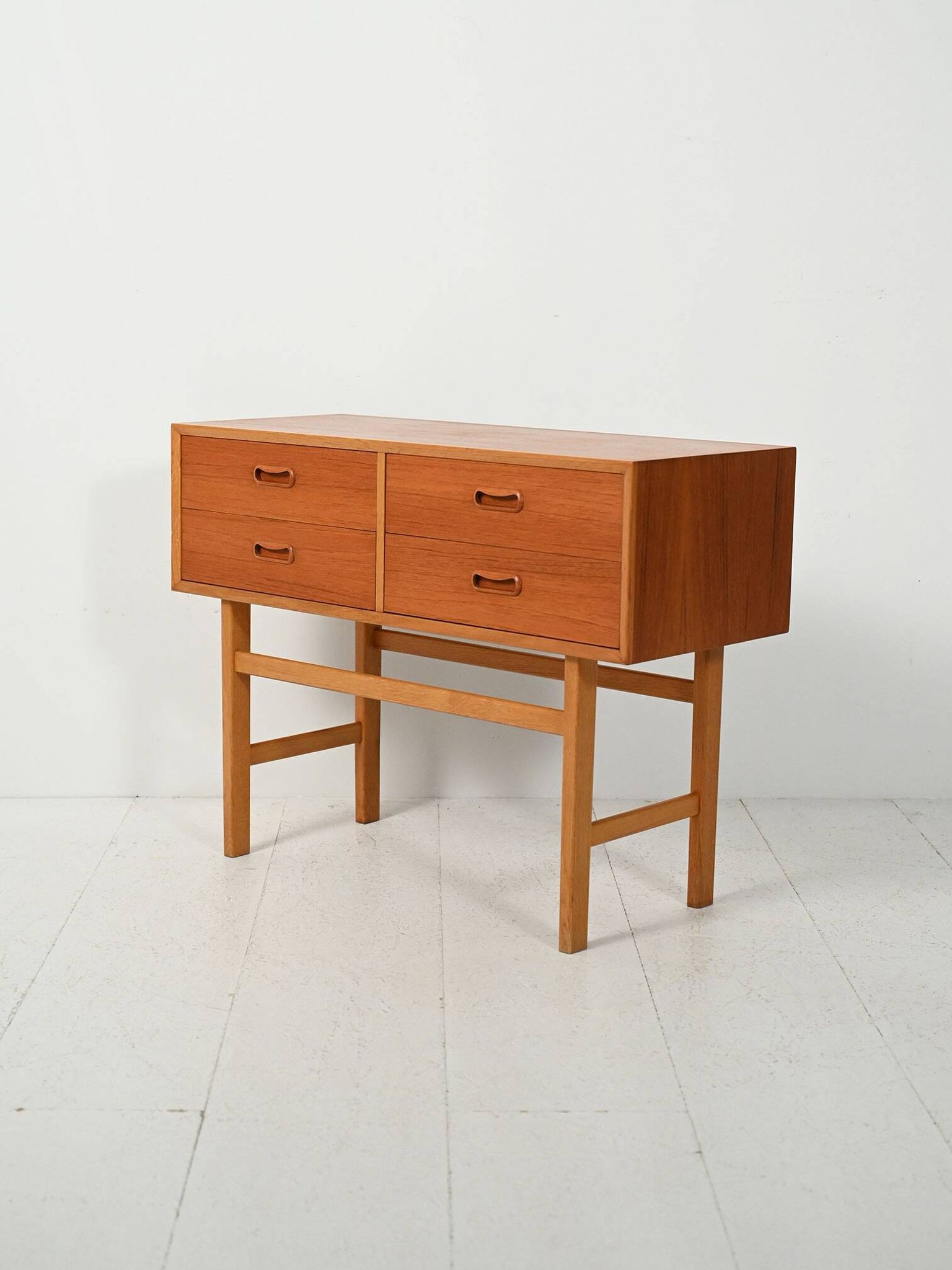 Scandinavian entrance cabinet from the 1950s–60s in teak and oak
