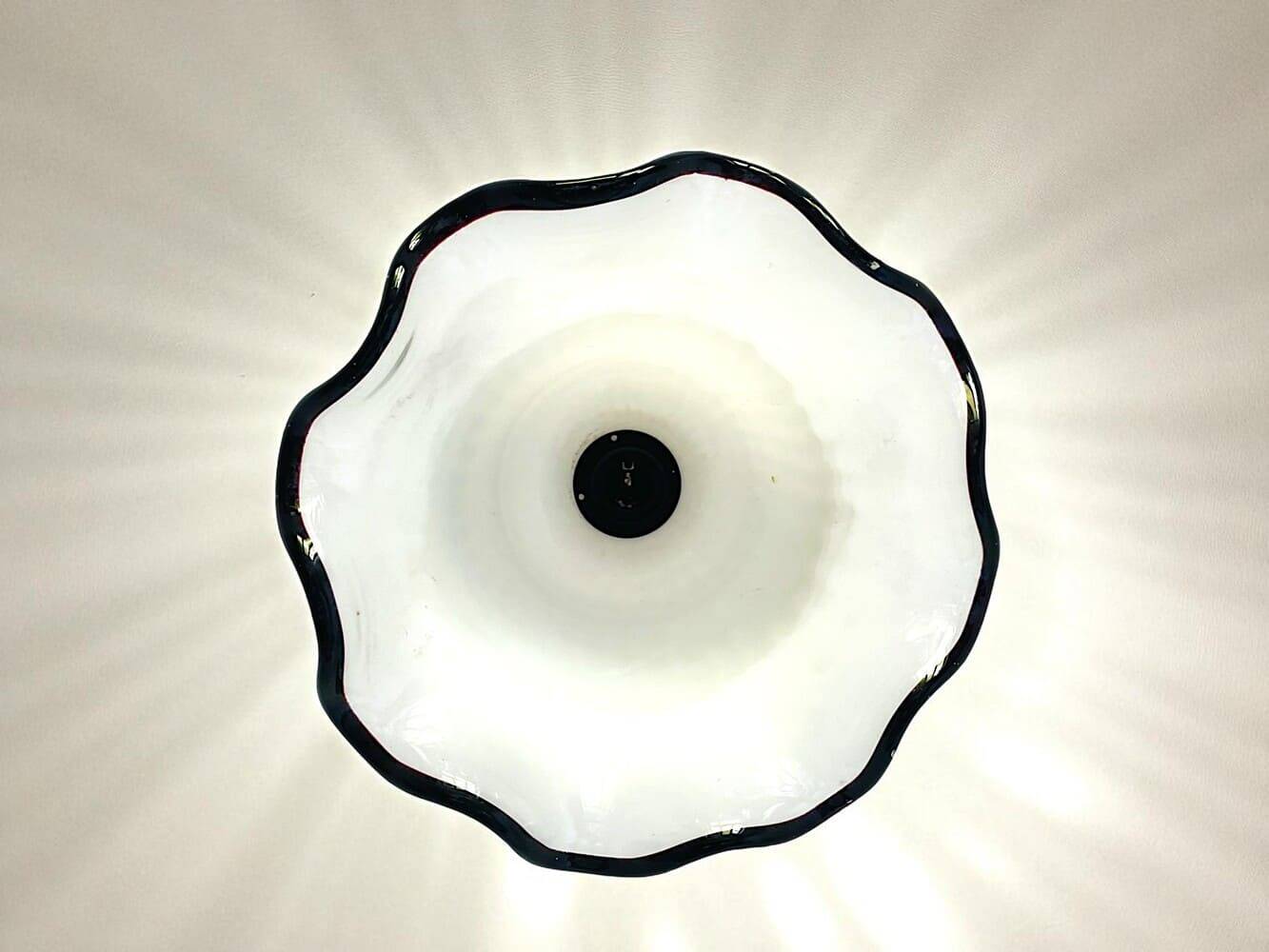 White opaline glass pendant light