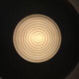 Vintage wall lamp, aluminum and sandblasted glass, Italy 1980