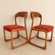 Set of 4 Baumann sled chairs