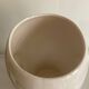 Vintage white ceramic face-shaped vase or planter