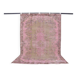 Pink Oushak Turkish Carpet sku 1915