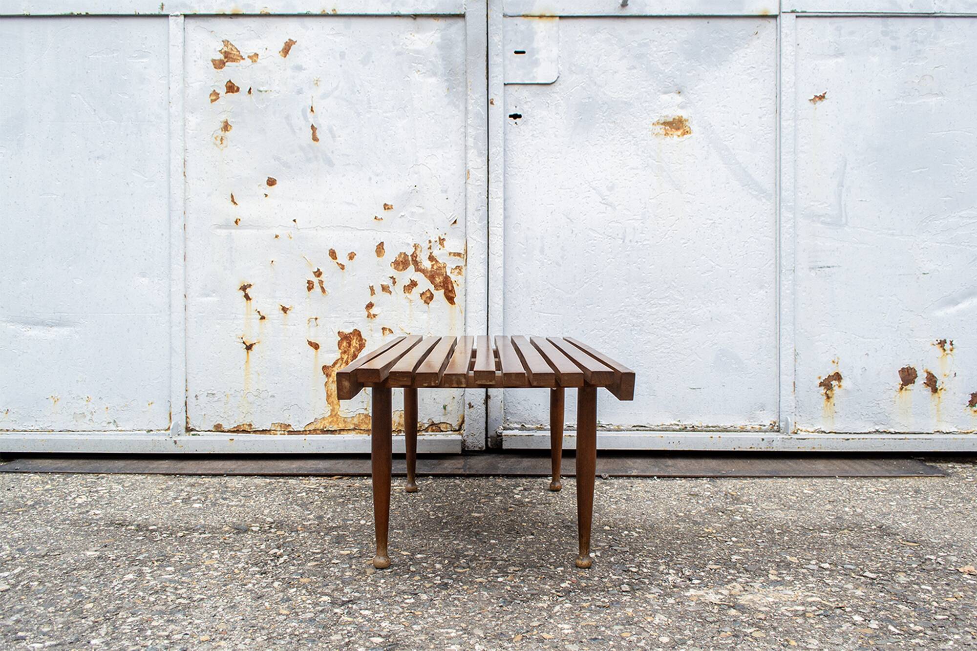 Italian Wooden Bench, 1950s