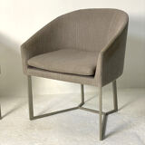 Pair of grey armchairs