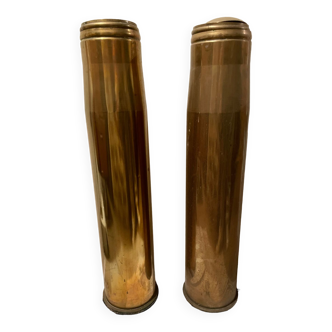 Standing ashtray and vase - brass shell