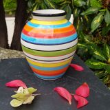 Vase à rayures vitaminées