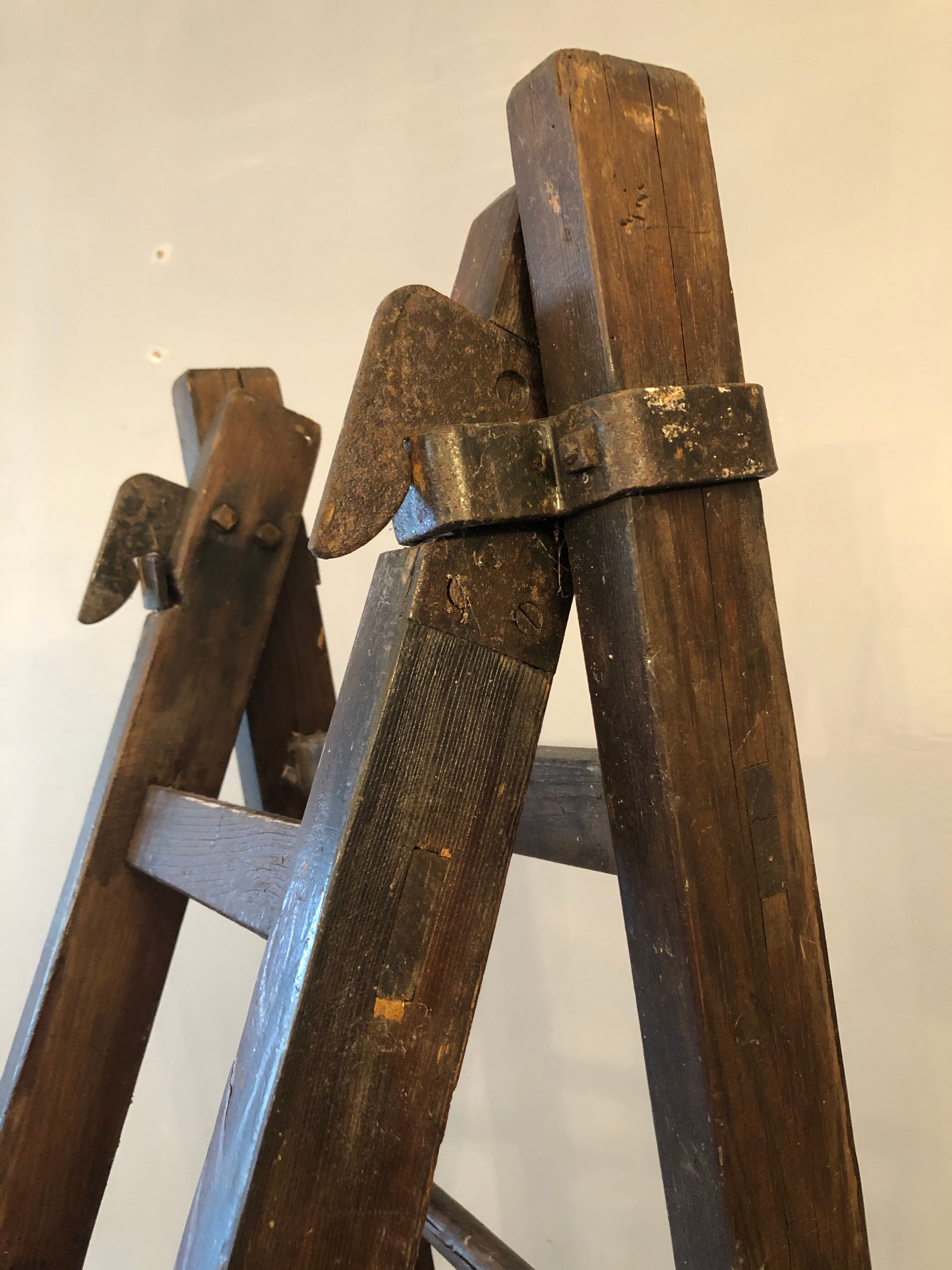 Old wooden stepladder