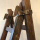 Old wooden stepladder