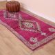 Purple vintage Moroccan Rug 116 x 234 cm, Berber Wool Rug Handmade, Old Rug