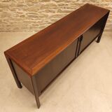 Vintage Scandinavian design sideboard with tambour doors