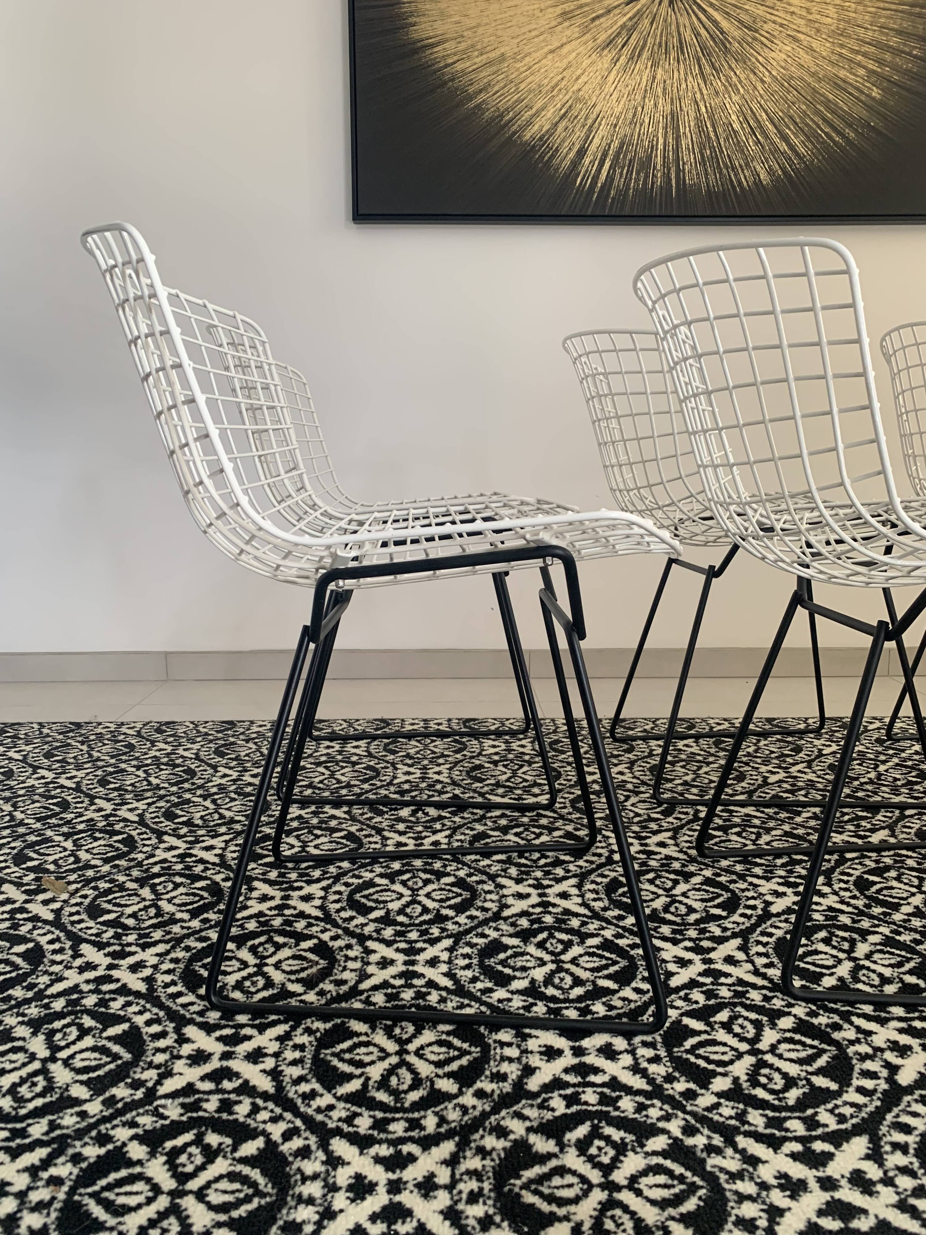 Chaises Vintages par Harry Bertoia pour Knoll, 1970’s, Set de six pièces
