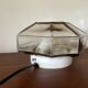 Smoked glass ceiling light ISMOS Italy 1970