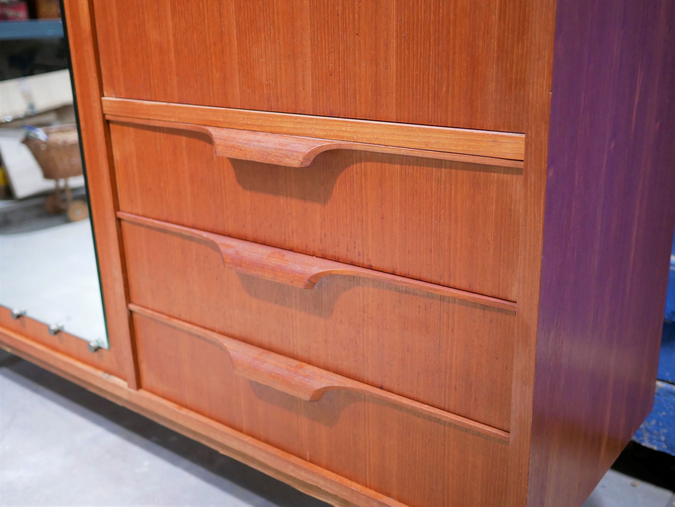 Vintage teak wardrobe