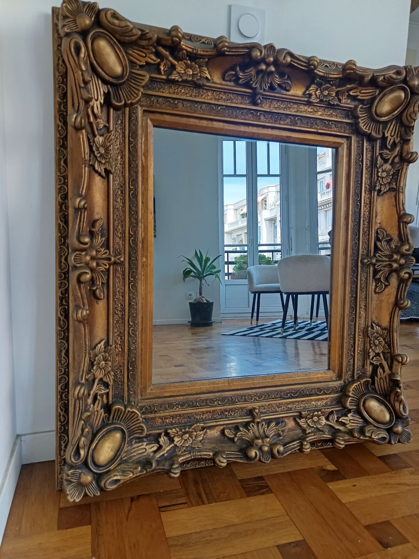 Baroque Louis XV Fireplace Mirror