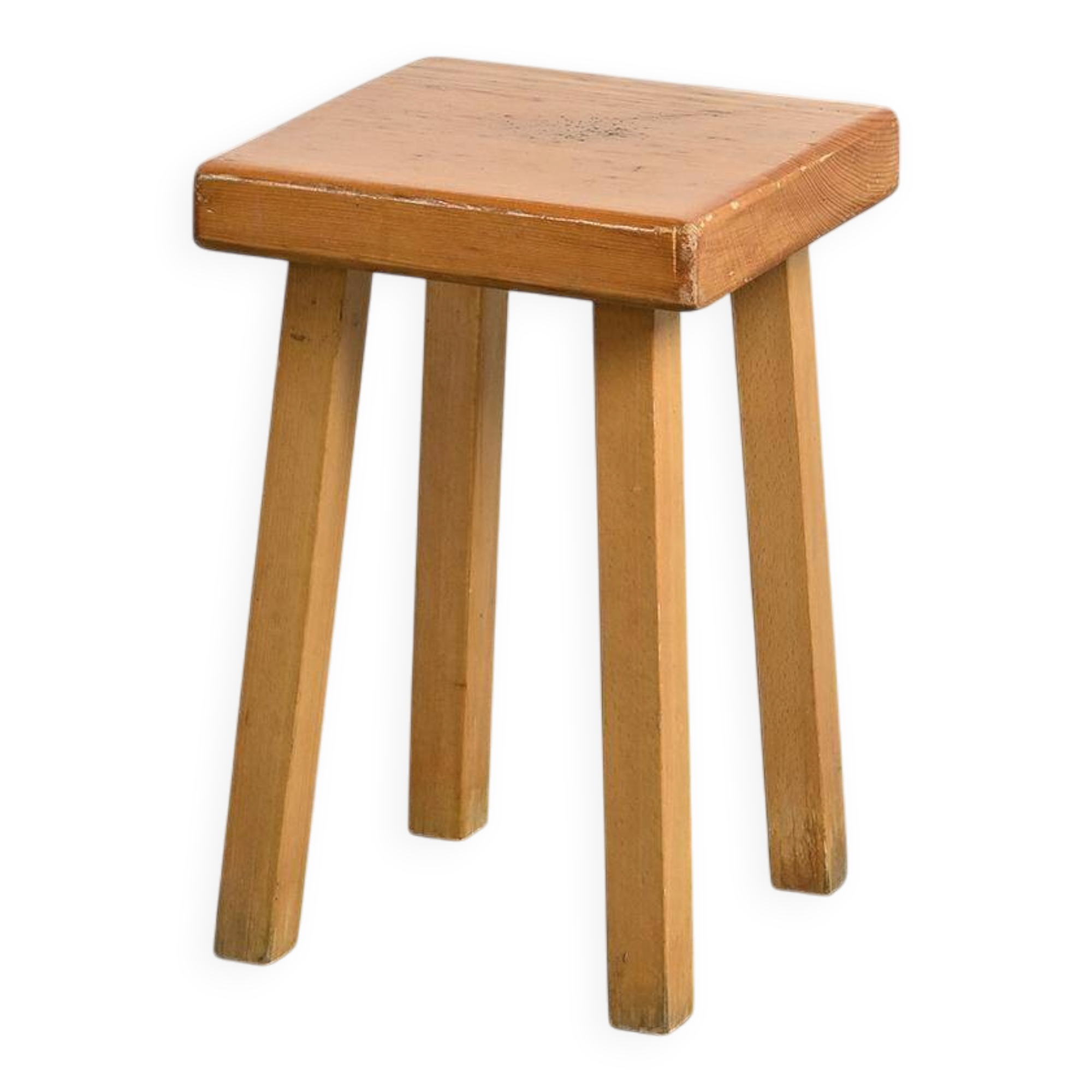Pine stool by Charlotte Perriand, Les Arcs, France