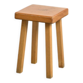 Tabouret en pin massif par Charlotte Perriand, Les Arcs, France