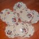 Set of 8 flat plates K and G Lunéville model "Evreux"