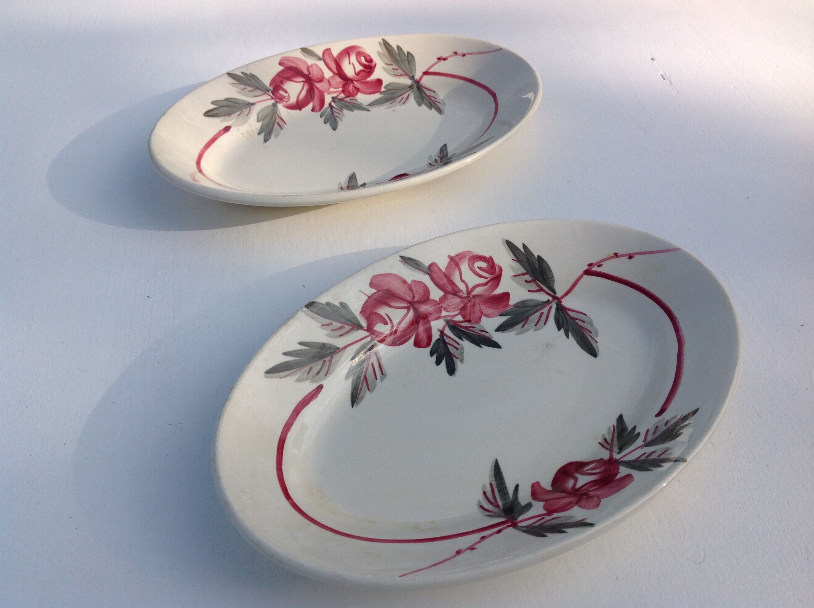 Two raviers of the earthenware factories of Sarreguemines / vintage years 60-70