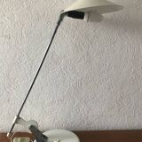 White metal articulated desk lamp