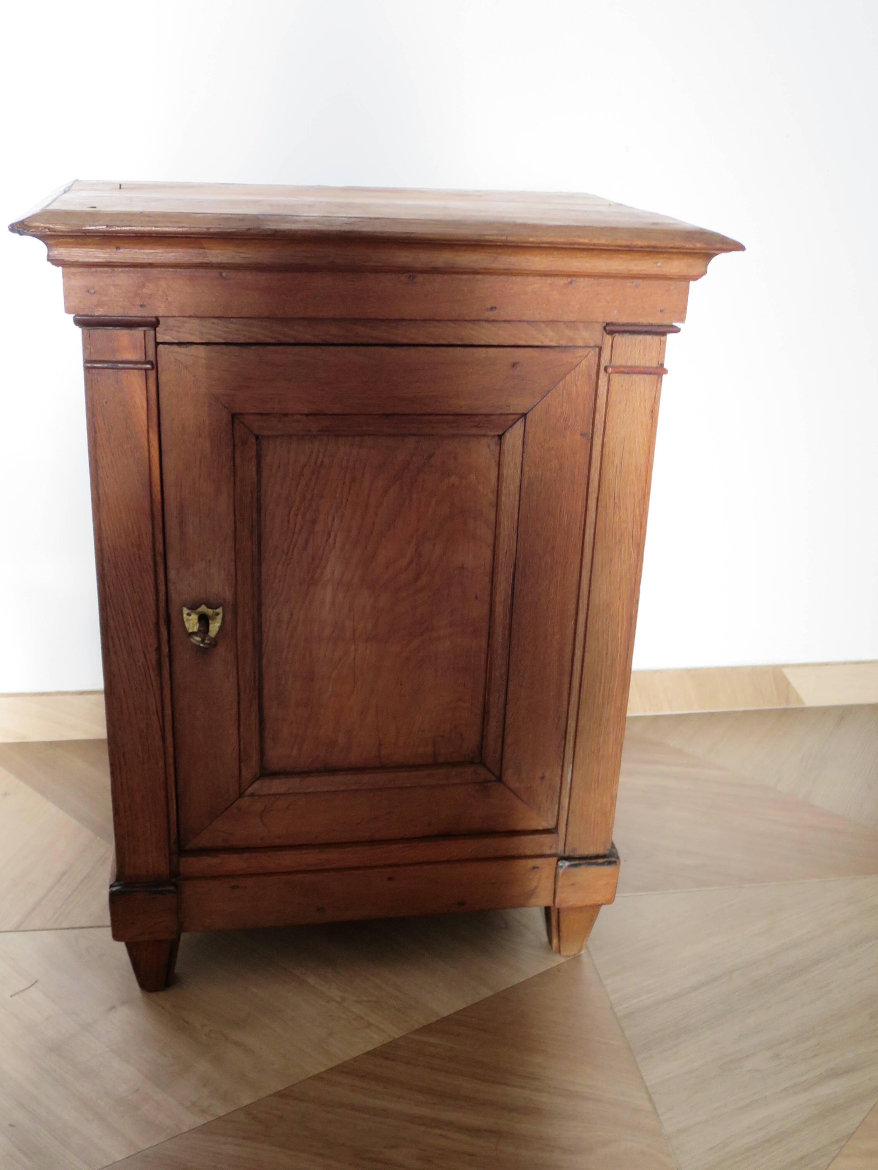Jam cupboard - small sideboard - light oak stain - Directoire style