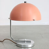 Mid-century pink sphere table lamp