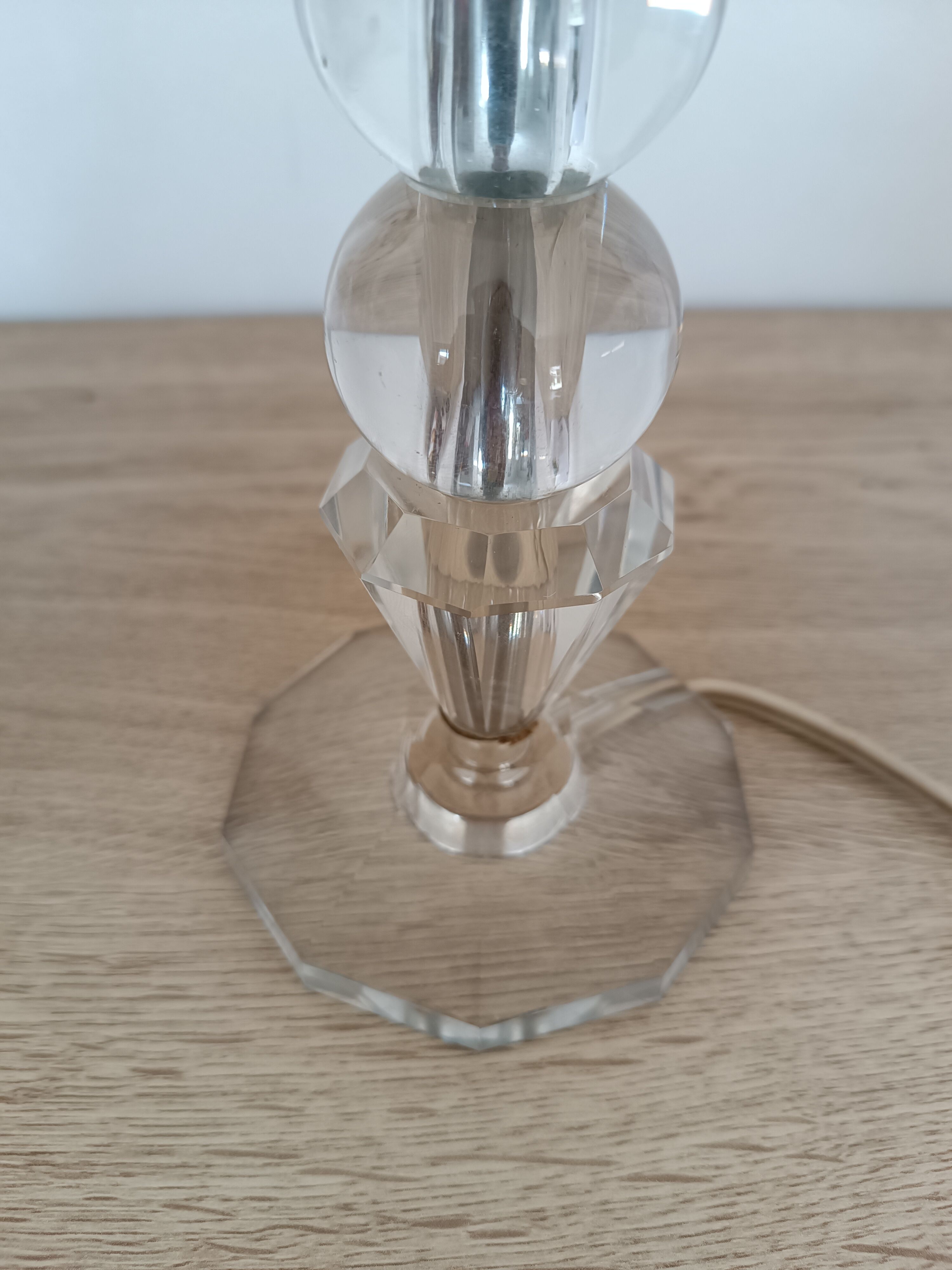 Pied de lampe boule de verre
