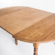 Vintage solid wood table with folding shutters with two extensions, France 1950