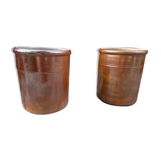 Set of 2 sandstone pots-60s