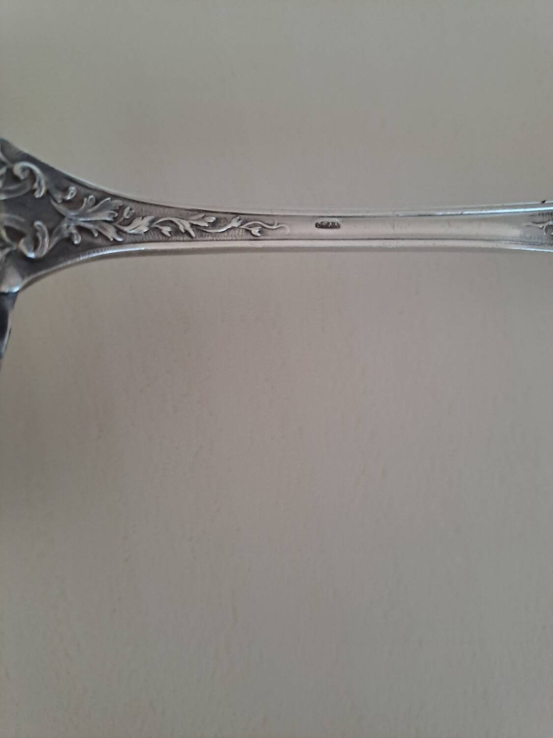 SFAM Louis XV Rocaille silver plated strawberry spoon
