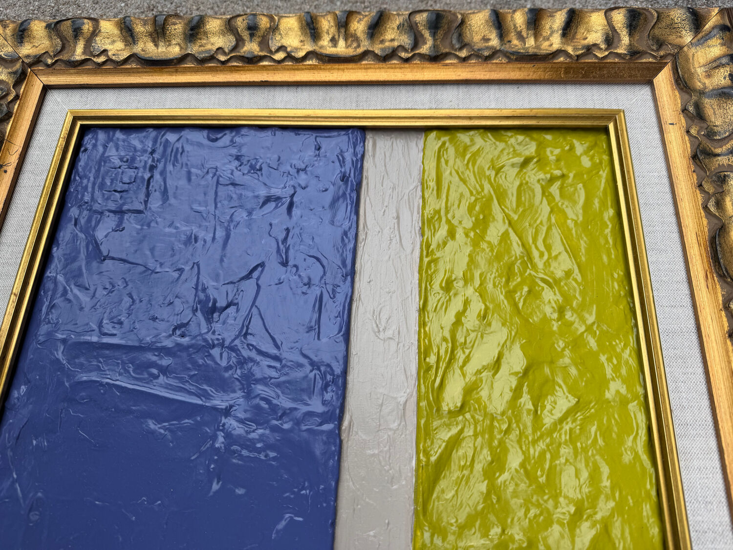 Modernist oil painting on canvas