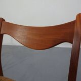 Set of Teak and Paper Cord Dining Chairs by Ejner Larsen for Glyngøre Stolefabrik, 1960s