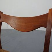 Set of Teak and Paper Cord Dining Chairs by Ejner Larsen for Glyngøre Stolefabrik, 1960s