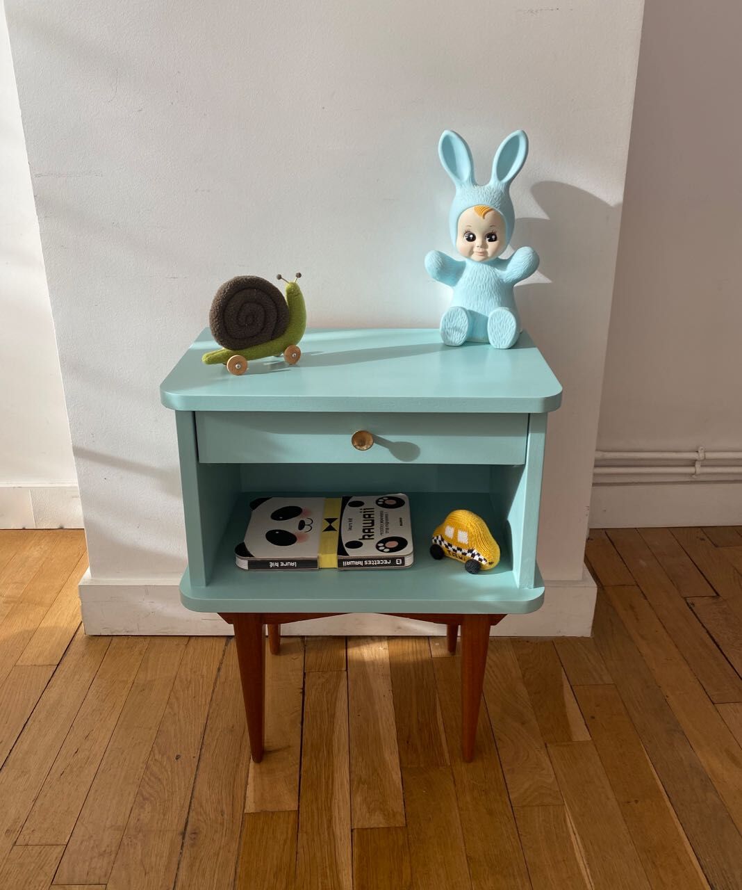 Retro green bedside table