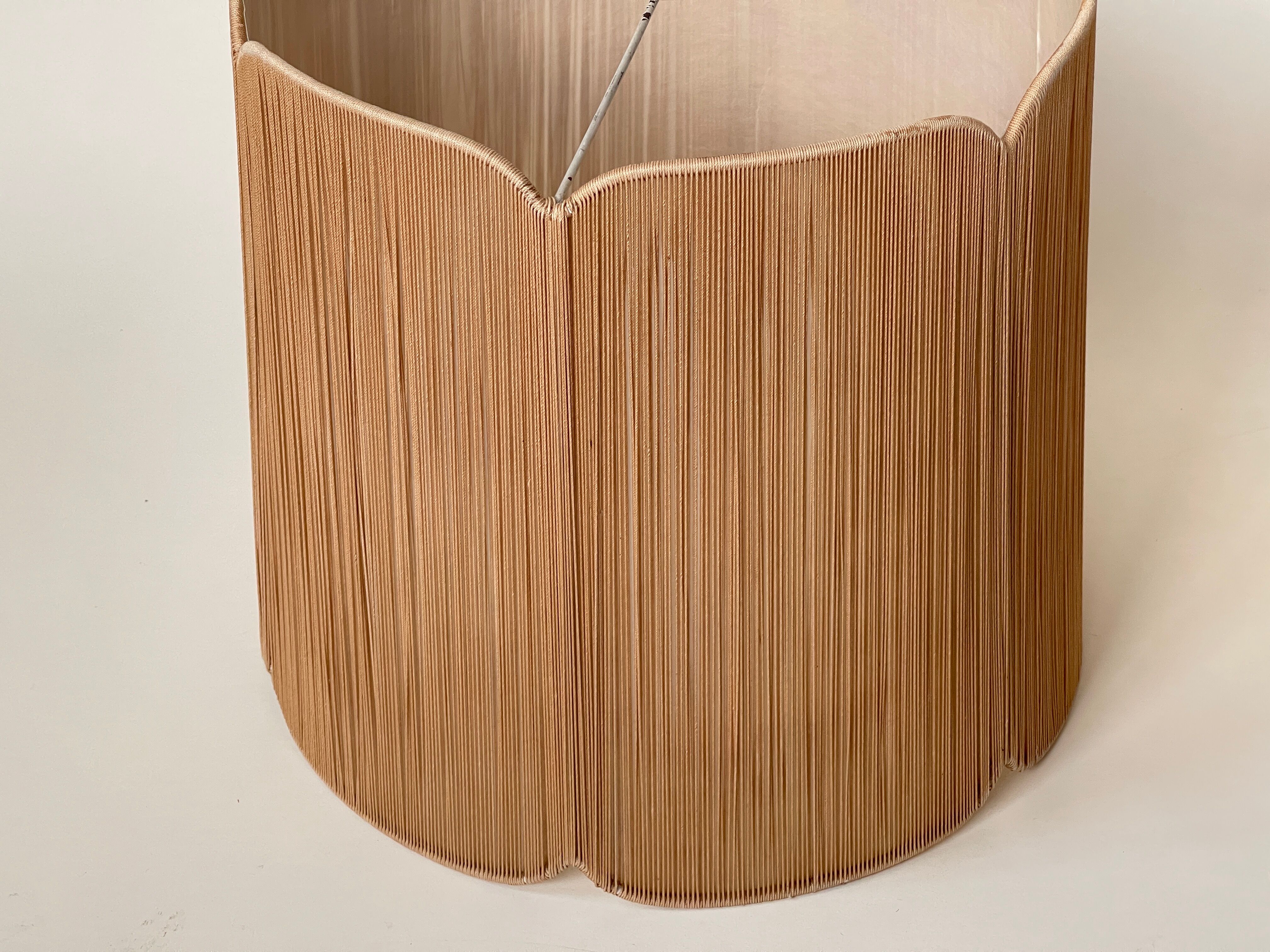 Pair of Mustard String Lampshades