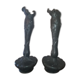 Pair of art nouveau vases "Elsie Ward Hering".