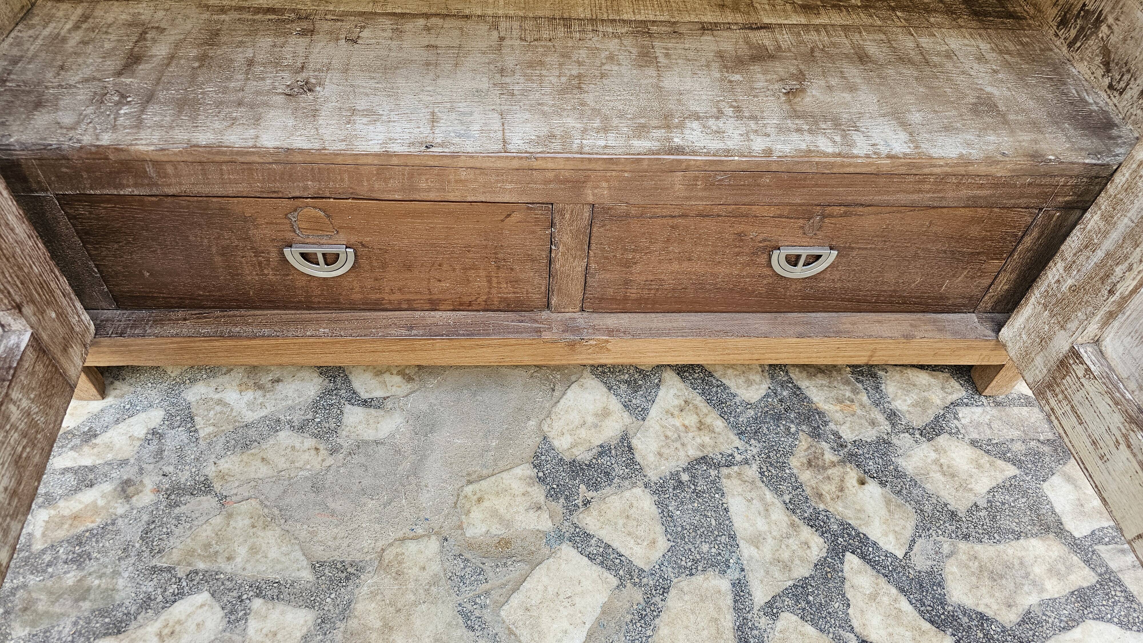 Ancienne armoire Art déco en teck birman