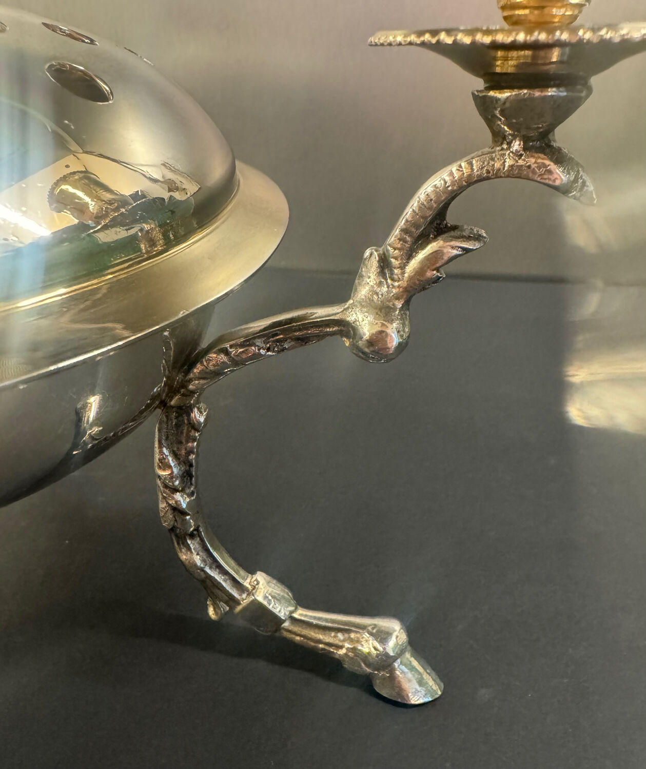 Four-armed, four-legged chandelier, mid-20th century