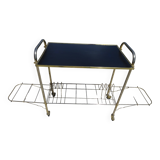 Gold-plated brass vinyl rack trolley